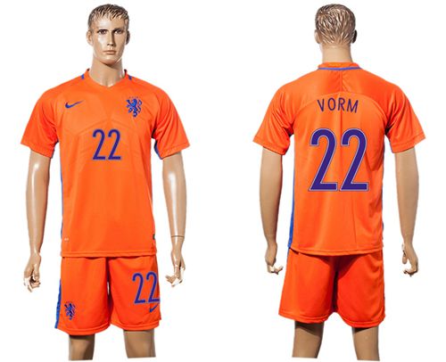 Holland #22 Vorm Home Soccer Country Jersey